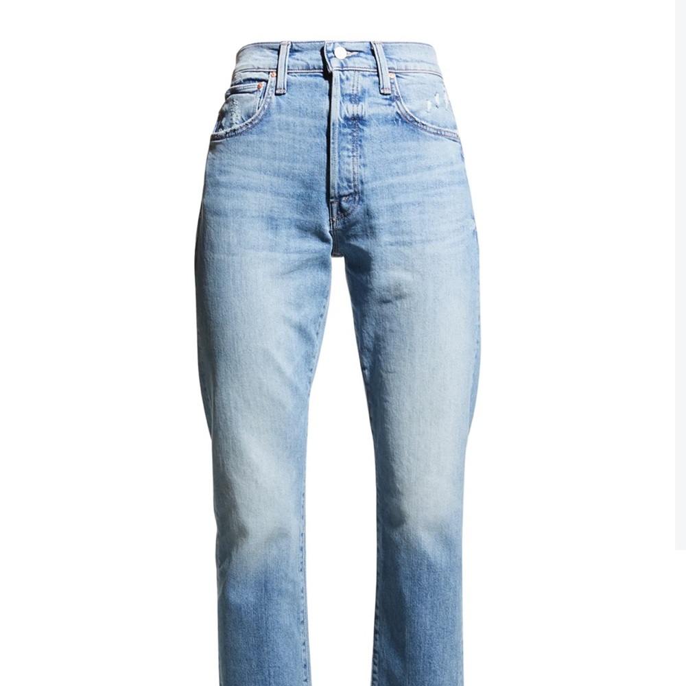 White washed non ripped mom jeans